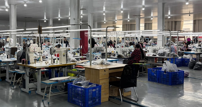 Factory sewing line
